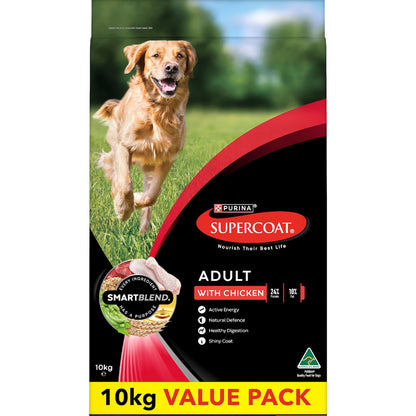 Supercoat Adult Dry Dog Food With Chicken 10kg