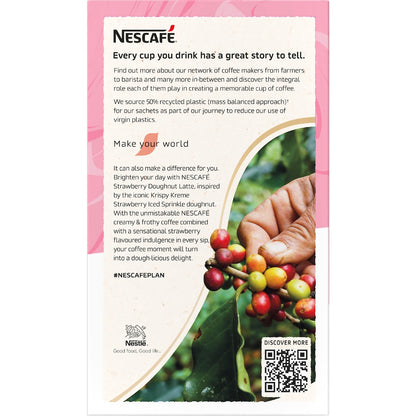 Nescafe Krispy Kreme Strawberry Doughnut Latte Sachets 8 Pack