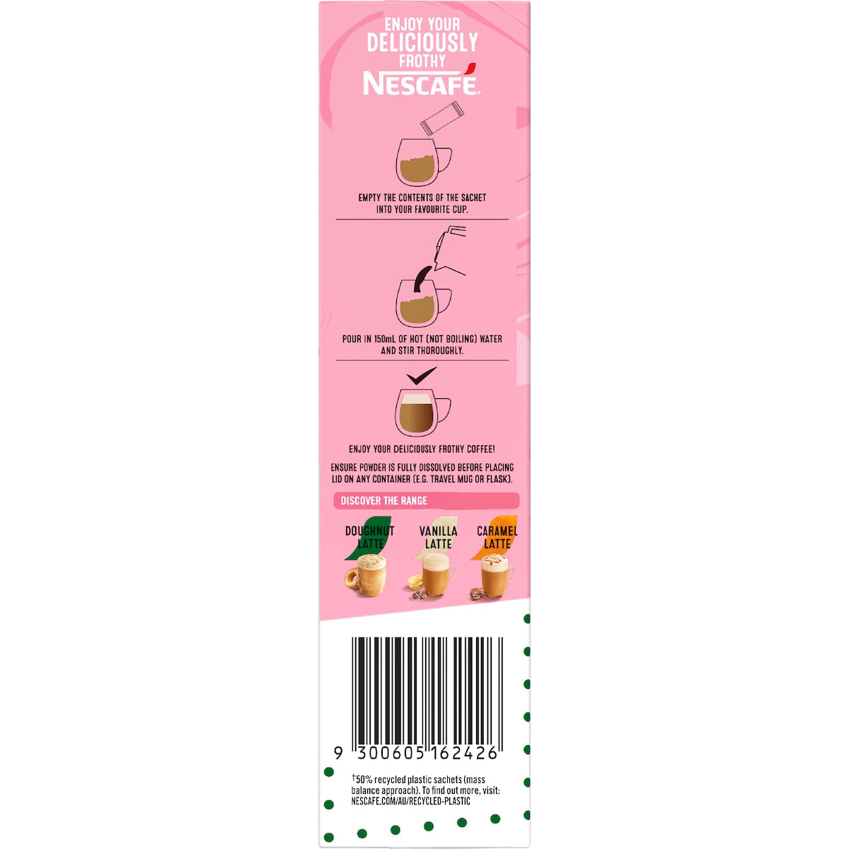 Nescafe Krispy Kreme Strawberry Doughnut Latte Sachets 8 Pack