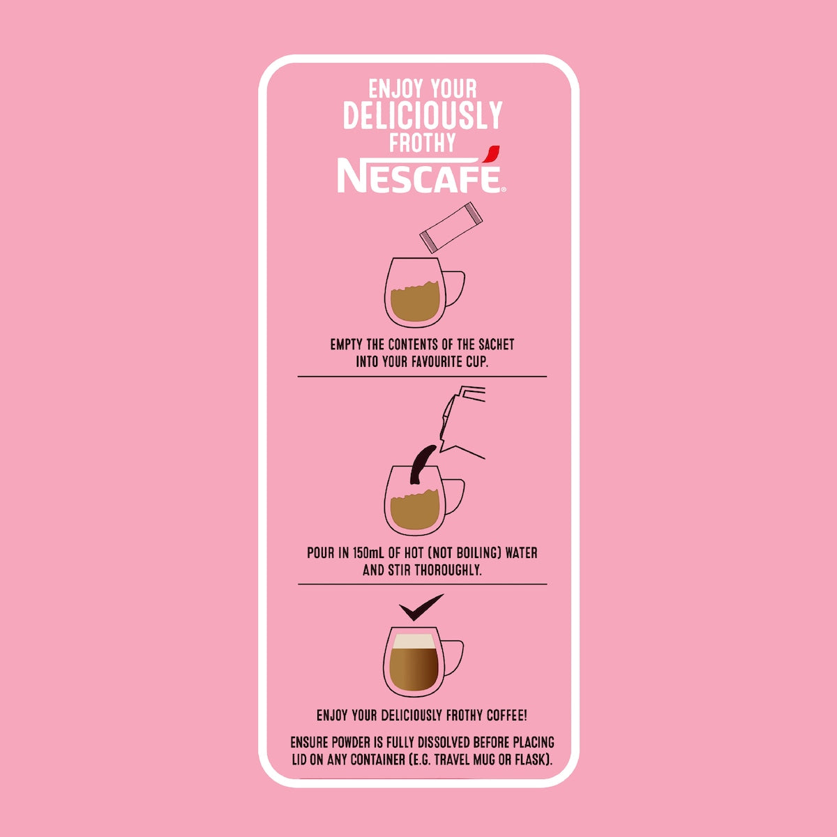 Nescafe Krispy Kreme Strawberry Doughnut Latte Sachets 8 Pack