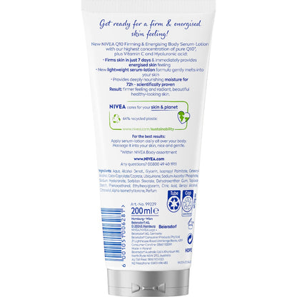 Nivea Q10 Firming + Energising Body Serum Lotion 200ml