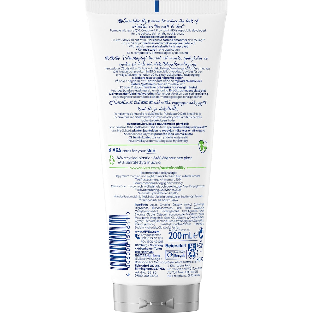 Nivea Q10 Firming + Anti-wrinkle Neck & Chest Cream 200ml