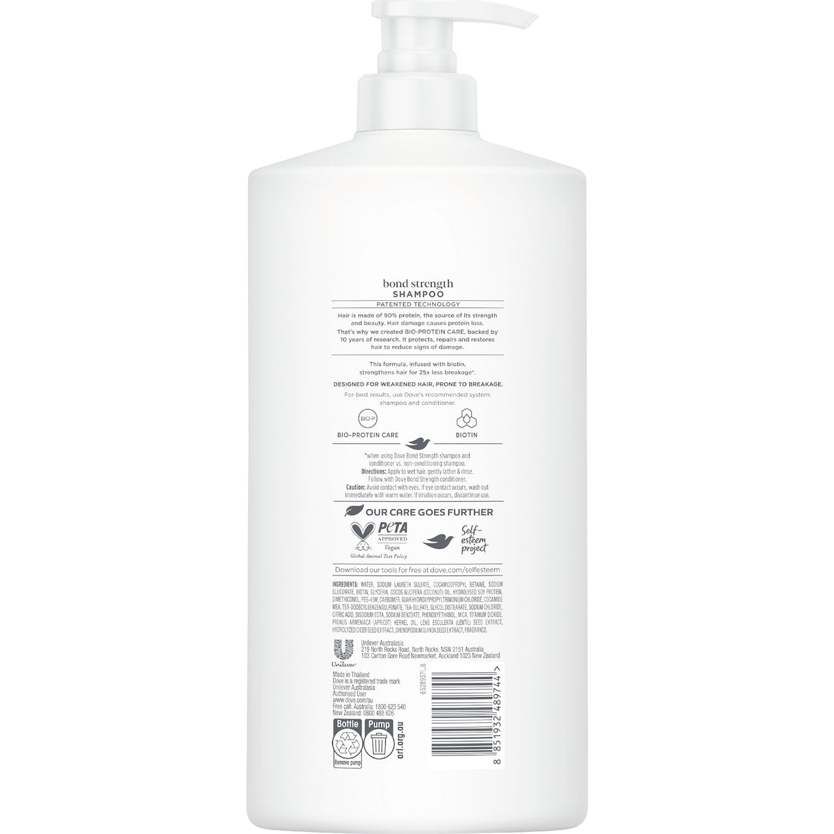 Dove Damage Therapy Bond Strength + Biotin Shampoo 850ml