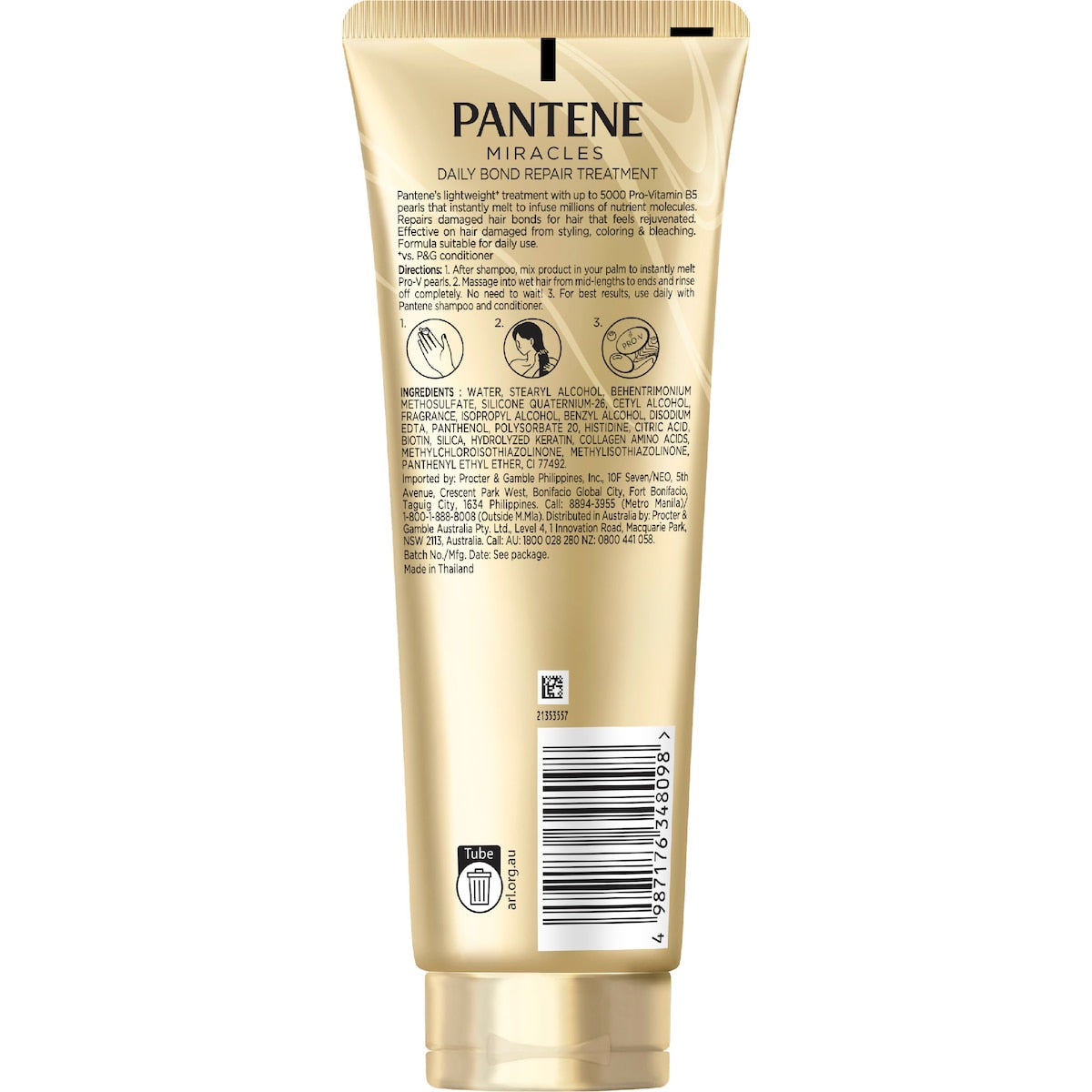 Pantene Miracles Dairy Bond Repair Hair Treatment 180ml