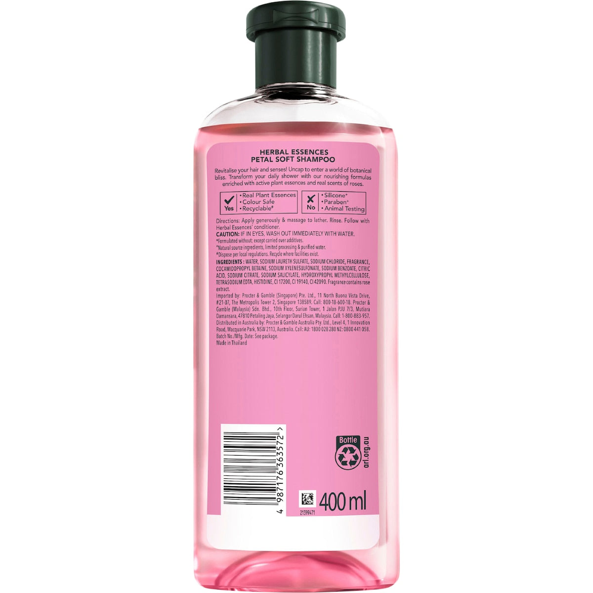 Herbal Essences Petal Soft Rose Shampoo 400ml