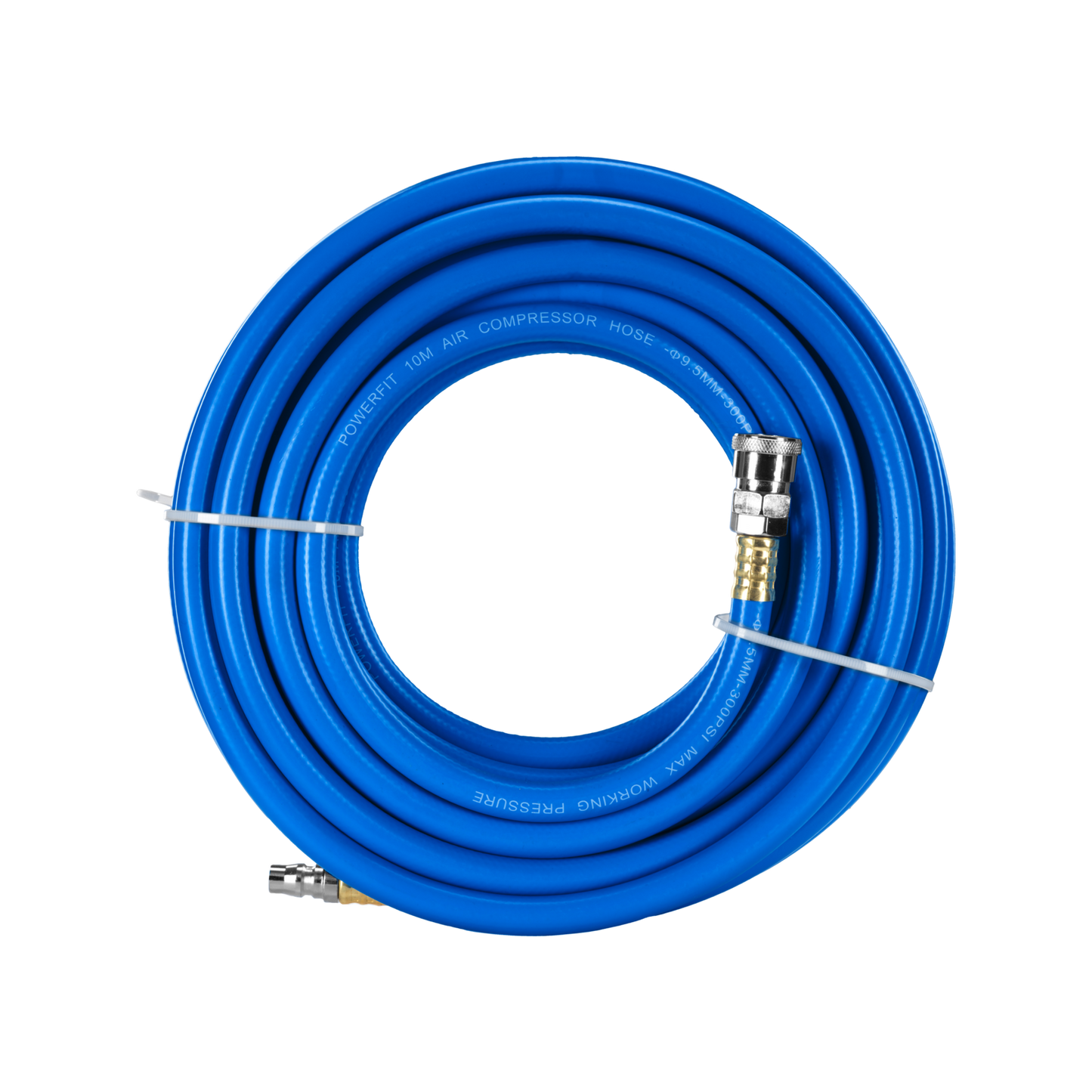 Powerfit Braided PVC Air Hose - 10m - 1/4" Nitto Fittings - 300 PSI