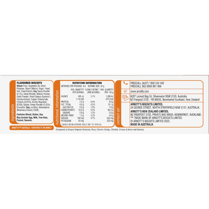 Arnotts Shapes Light & Crispy Honey Soy Chicken Crackers 120g