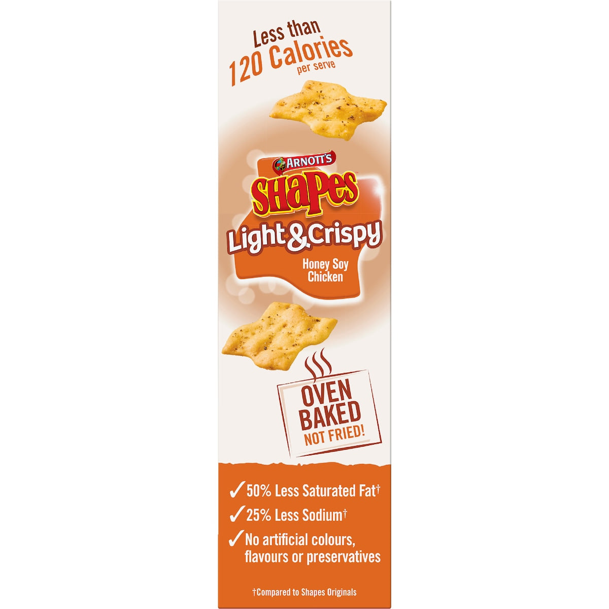 Arnotts Shapes Light & Crispy Honey Soy Chicken Crackers 120g