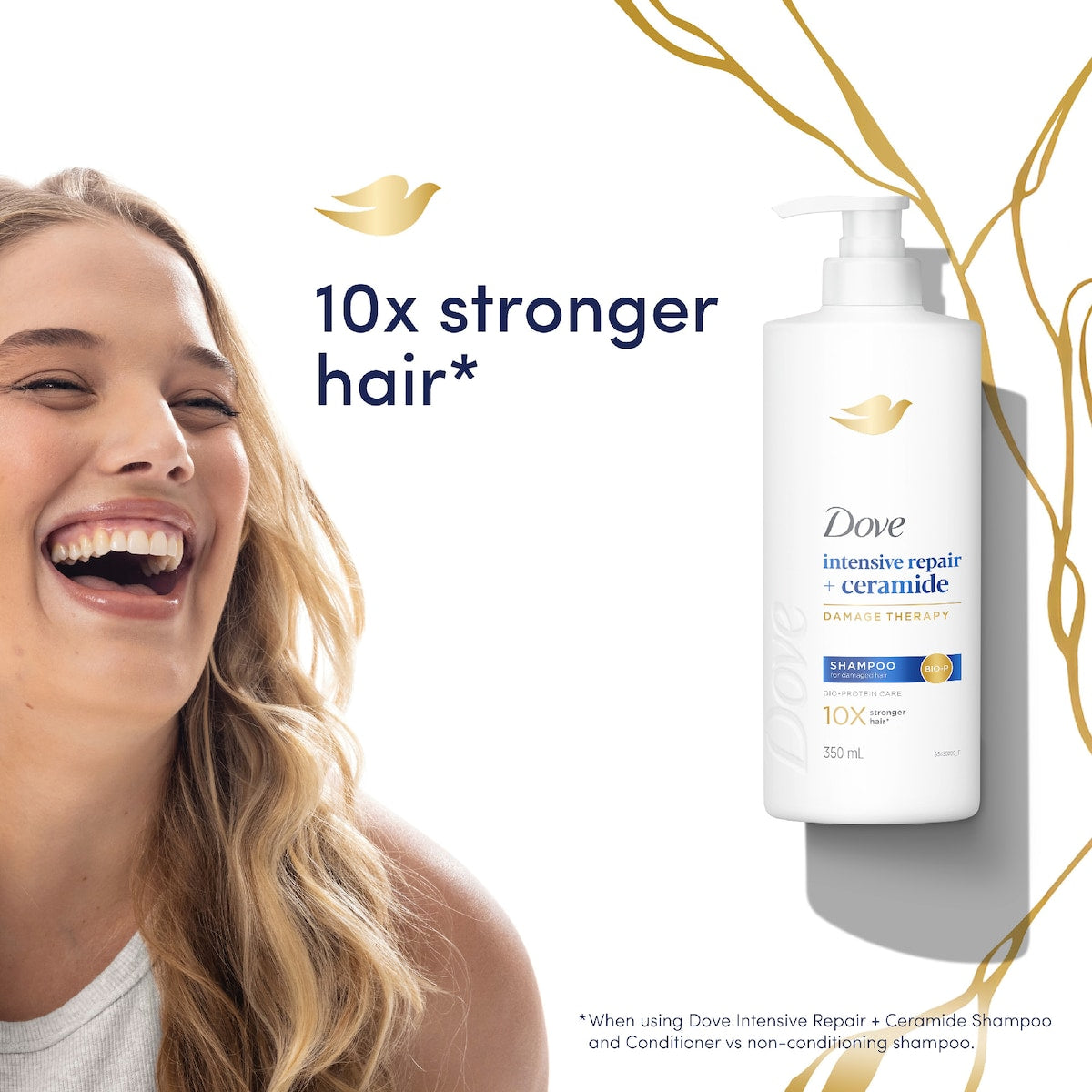 Dove Damage Therapy Intensive Repair + Ceramide Shampoo 350ml