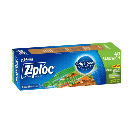Ziploc Resealable Sandwich Bags - 40 Pack