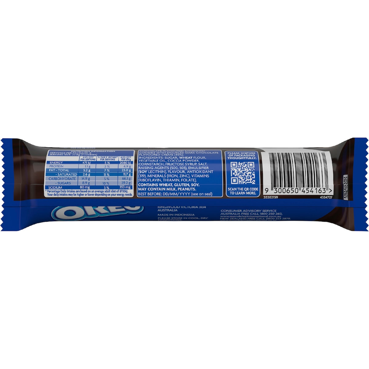 Oreo Double Stuff Dark Choc Mudcake Cookies 136g