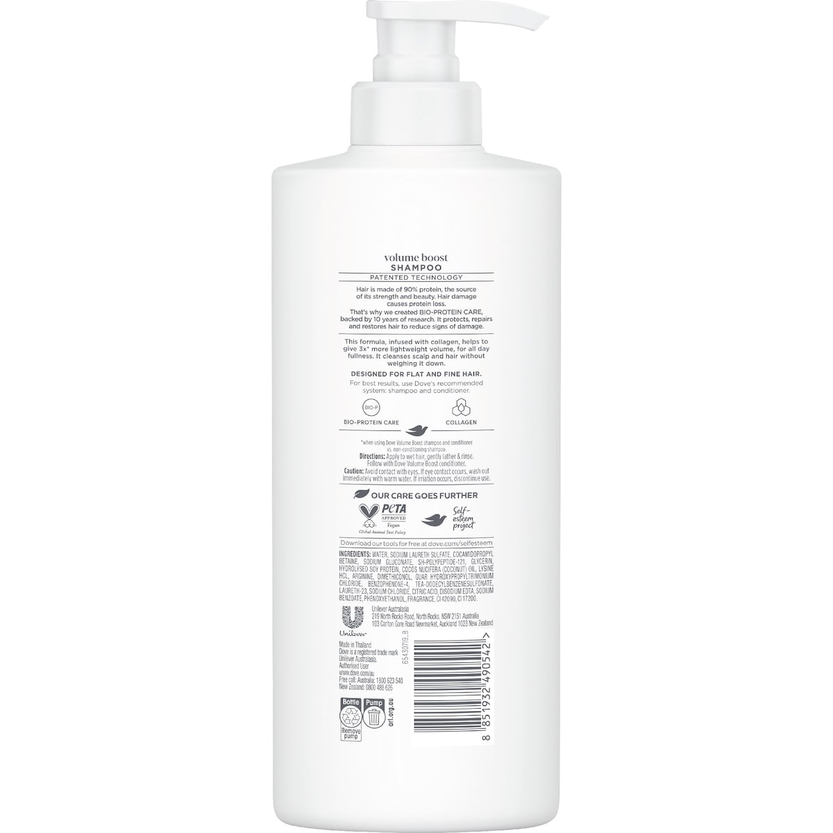 Dove Damage Therapy Volume Boost + Collagen Shampoo 350ml