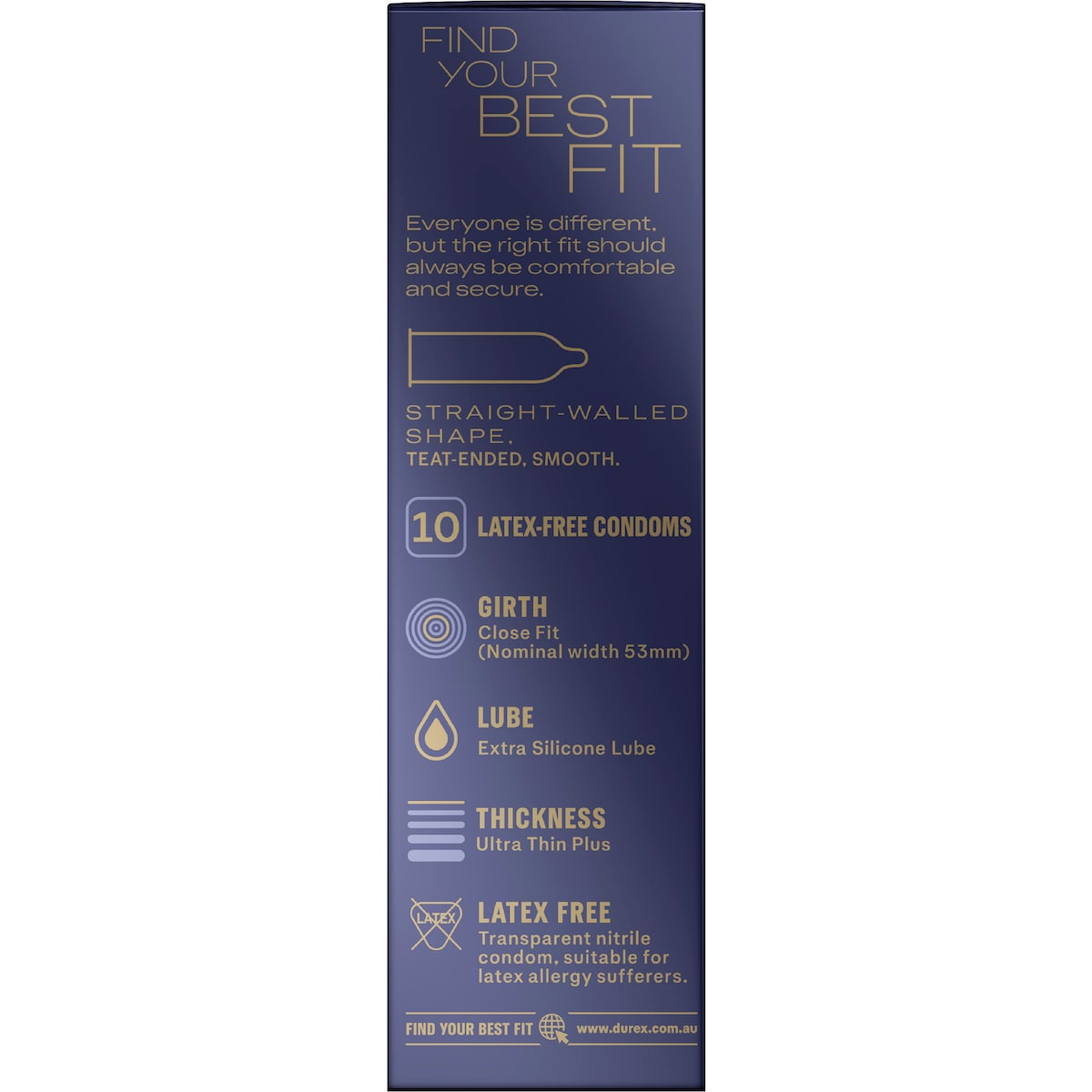 Durex Intense Close Fit Condoms 10 Pack
