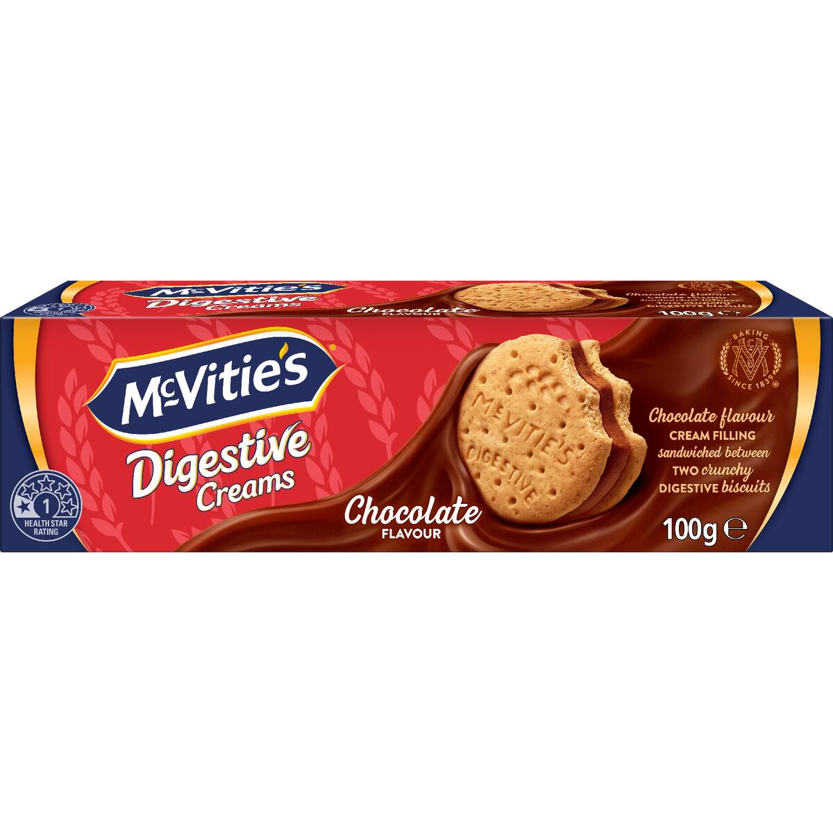 Mcvitie's Digestive Cream Biscuits Chocolate 100g