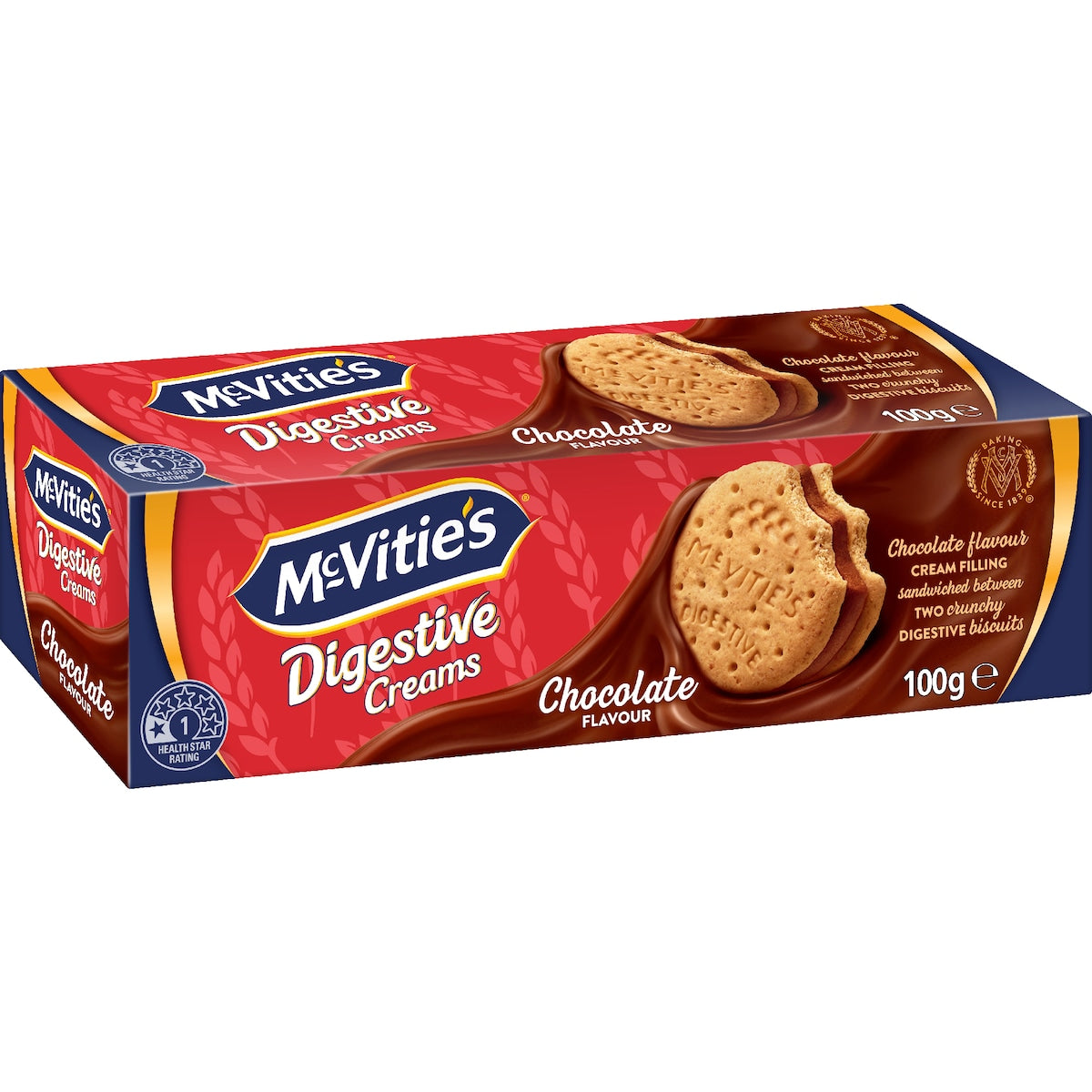 Mcvities Digestive Cream Biscuits Chocolate 100g