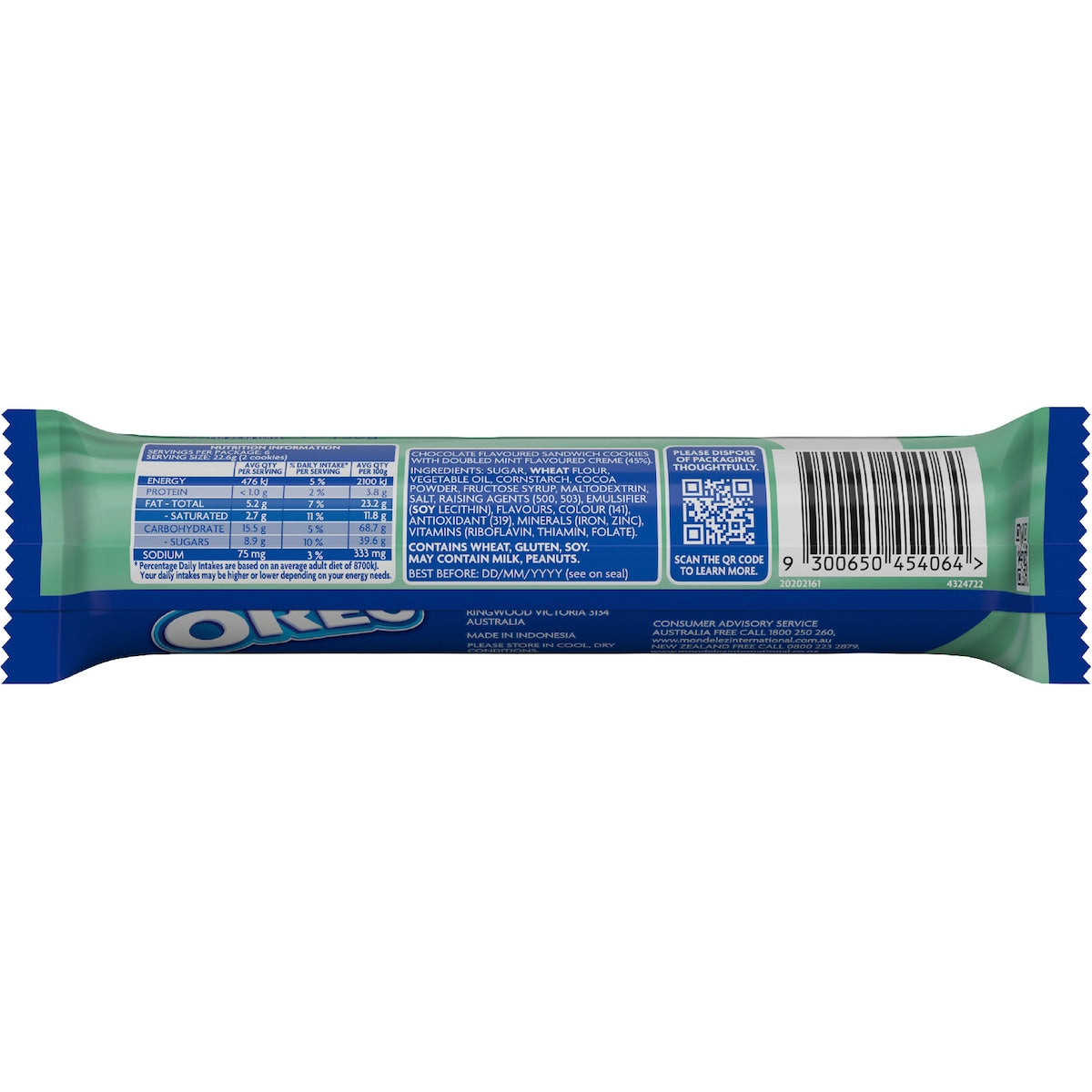 Oreo Double Stuff Mint Chocolate Cookies 136g