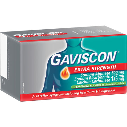 Gaviscon Extra Strength Chewable Tablets 48 Pack