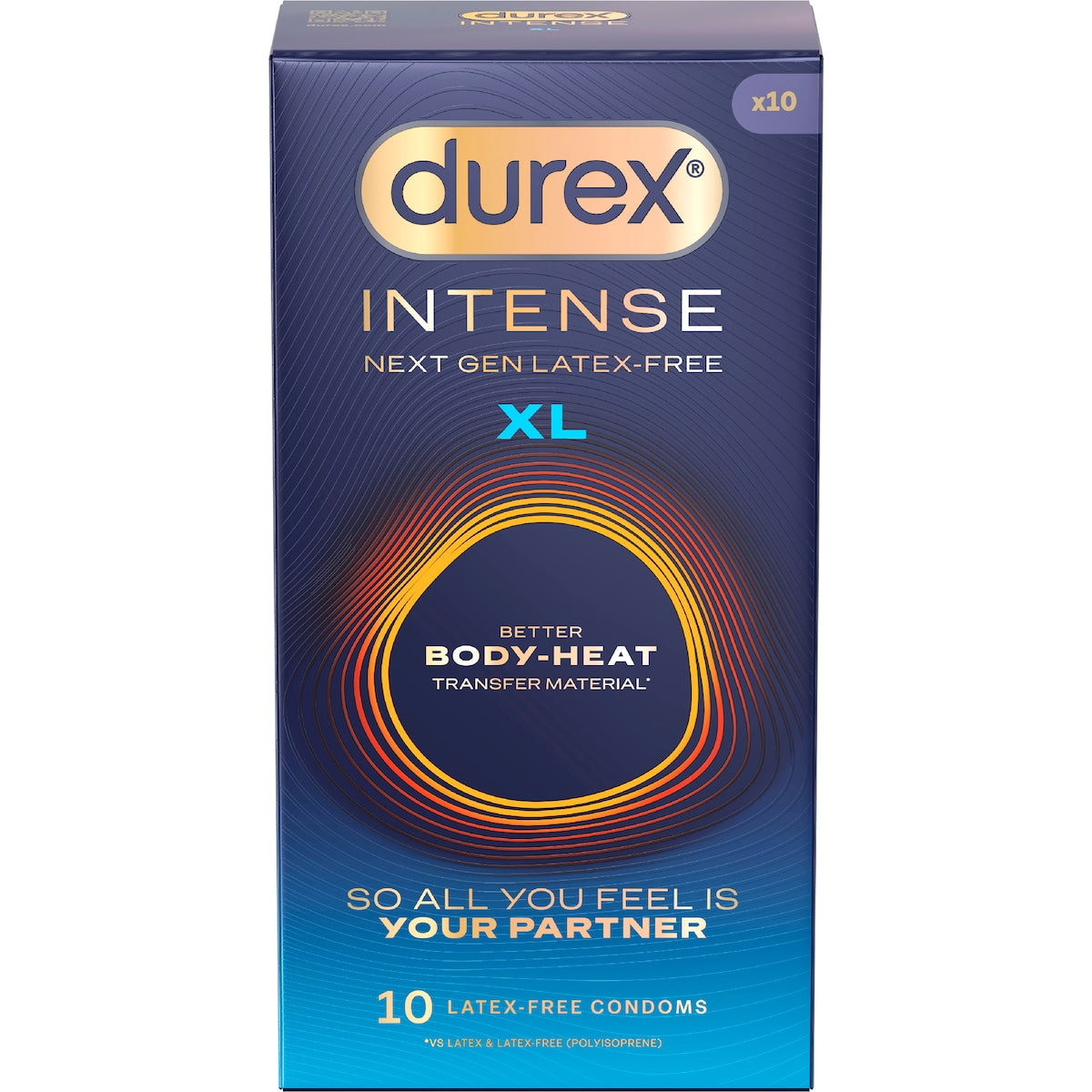 Durex Intense Body-heat Condoms Extra Large 10 Pack