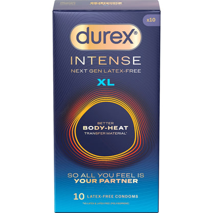 Durex Intense Body-heat Condoms Extra Large 10 Pack