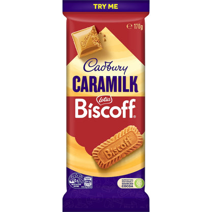 Cadbury Caramilk Biscoff Chocolate Block 170g