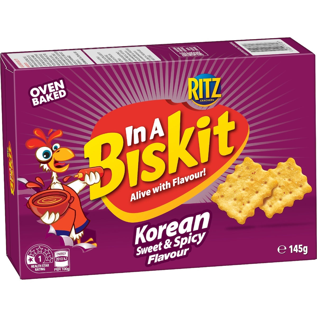 In A Biskit Ritz Korean Sweet & Spicy Crackers 145g