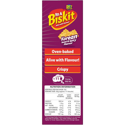 In A Biskit Ritz Korean Sweet & Spicy Crackers 145g