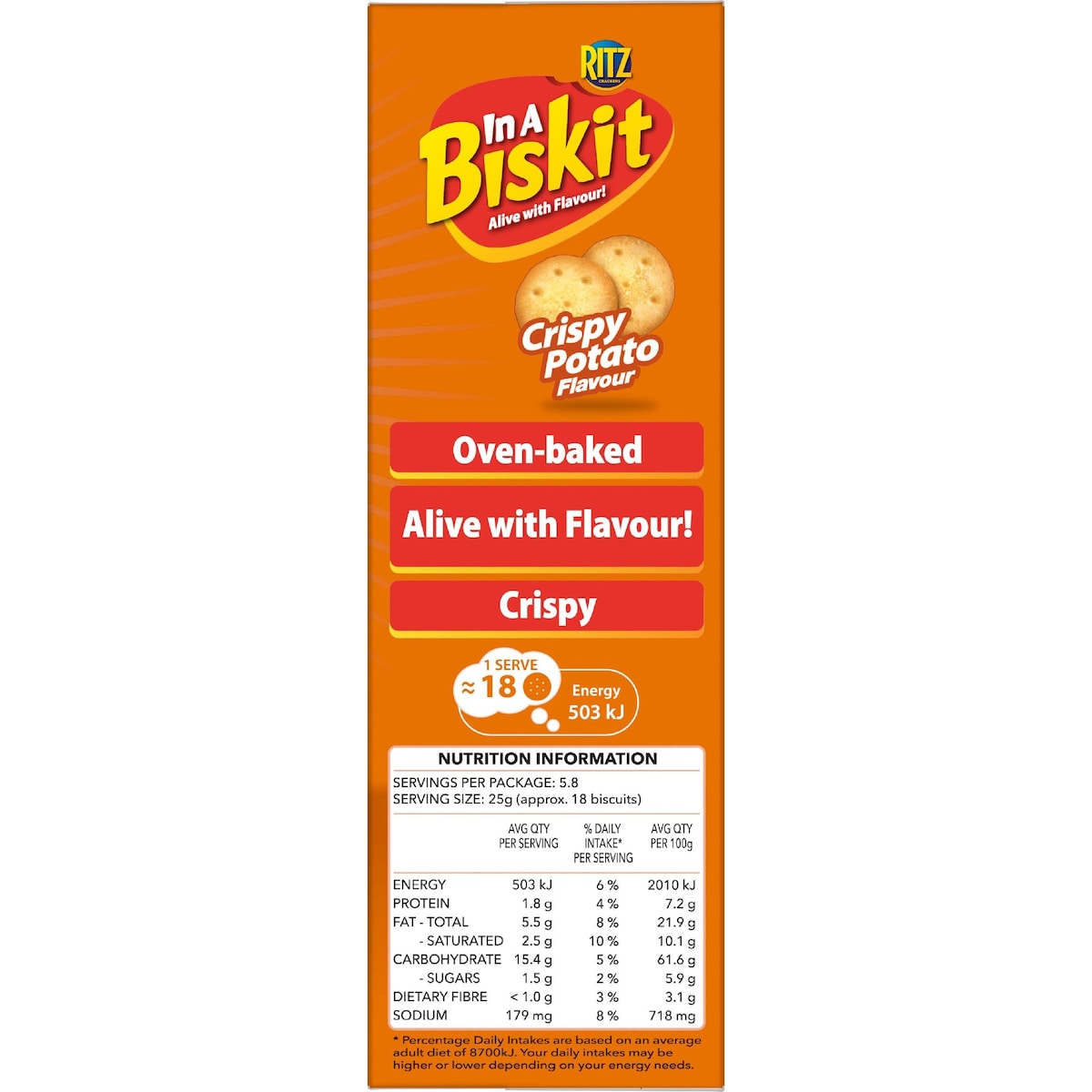 In A Biskit Ritz Crispy Potato Crackers 145g