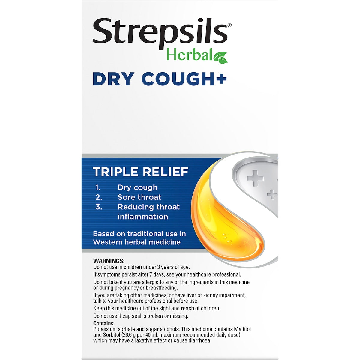 Strepsils Herbal Dry Cough+ Liquid 200ml