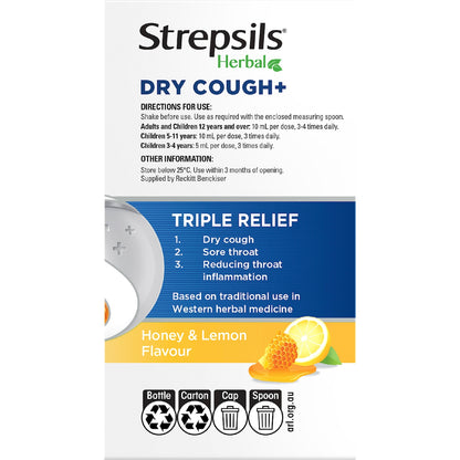 Strepsils Herbal Dry Cough+ Liquid 200ml