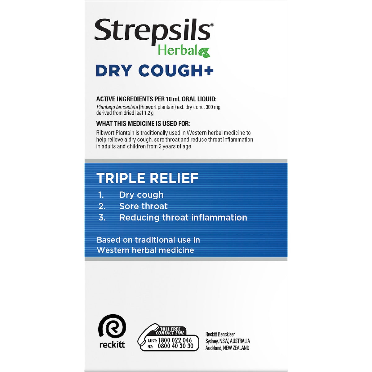 Strepsils Herbal Dry Cough+ Liquid 200ml