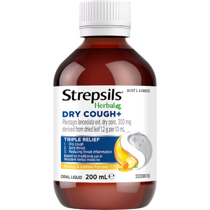 Strepsils Herbal Dry Cough+ Liquid 200ml