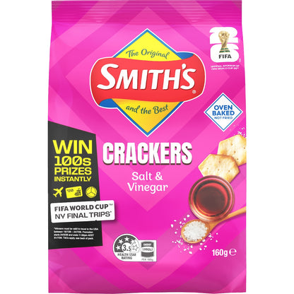 Smiths Crackers Salt & Vinegar Snack 160g