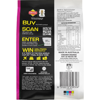 Smiths Crackers Salt & Vinegar Snack 160g