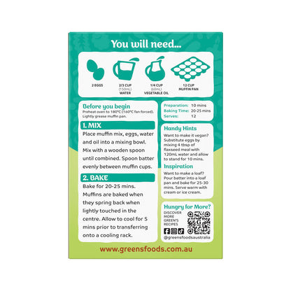Green's Gluten Free Apple & Cinnamon Muffins Mix - 385g