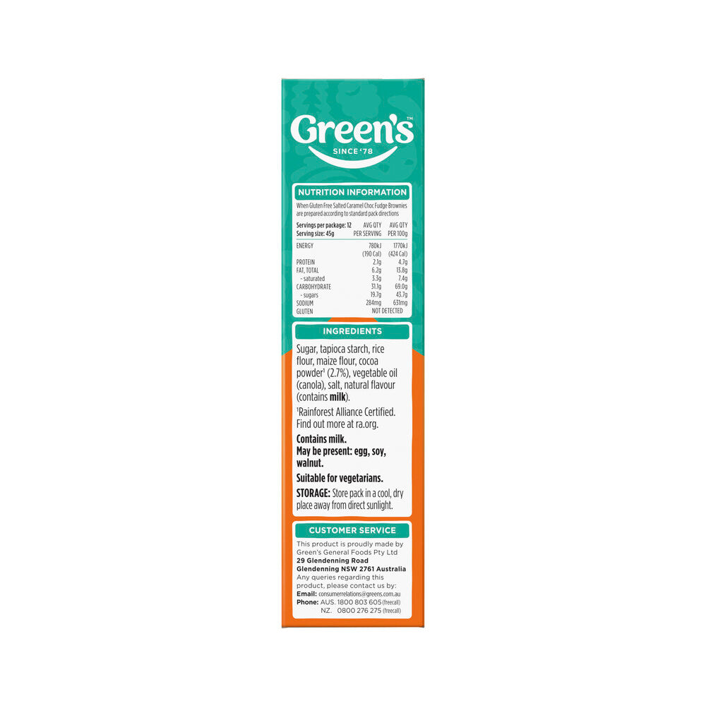 Green's Gluten Free Salted Caramel Choc Fudge Brownie Mix - 400g