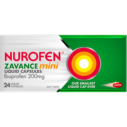 Nurofen Zavance Mini Liquid Capsules 24 Pack