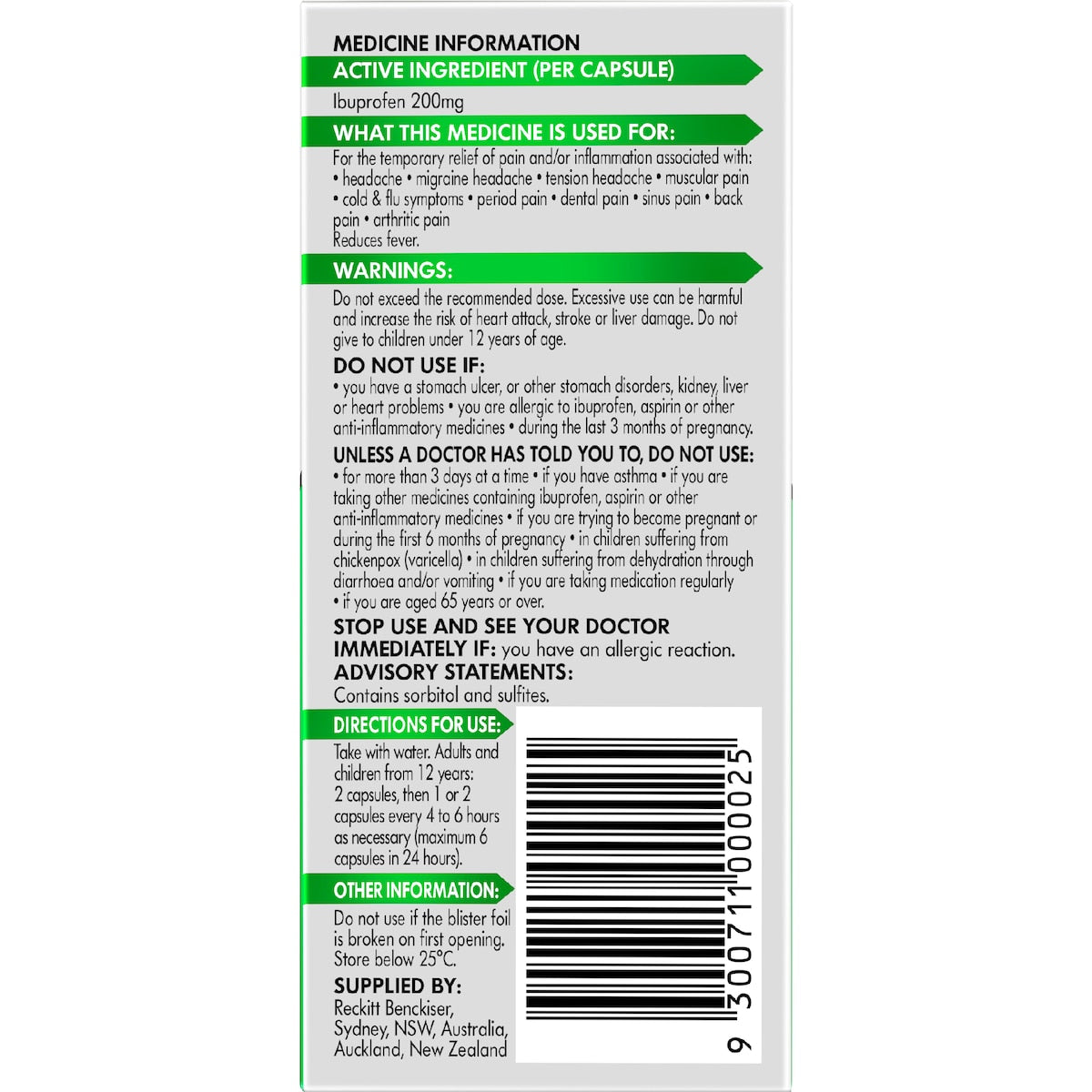Nurofen Zavance Mini Liquid Capsules 24 Pack