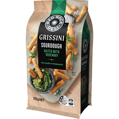 Red Rock Deli Grissini Salted Sourdough With Rosemary 135g