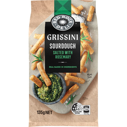 Red Rock Deli Grissini Salted Sourdough With Rosemary 135g