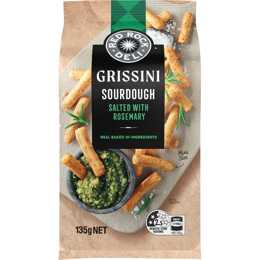Red Rock Deli Grissini Salted Sourdough With Rosemary 135g
