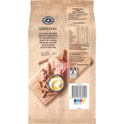 Red Rock Deli Grissini Salted Dark Rye 135g