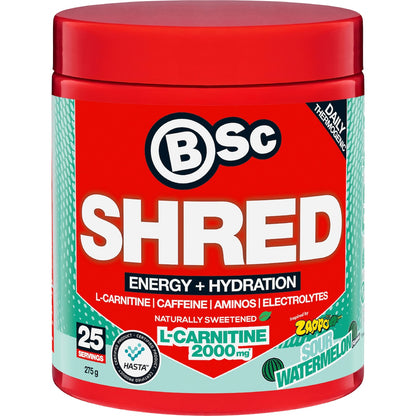 Bsc Zappo Shred Energy & Hydration Sour Watermelon 275g