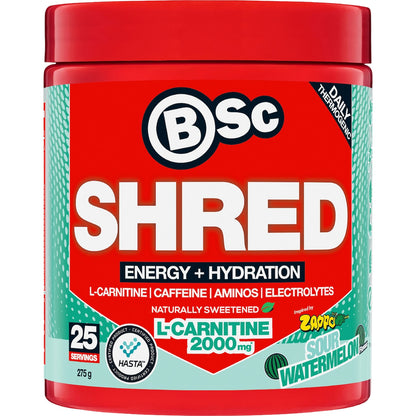 Bsc Zappo Shred Energy & Hydration Sour Watermelon 275g