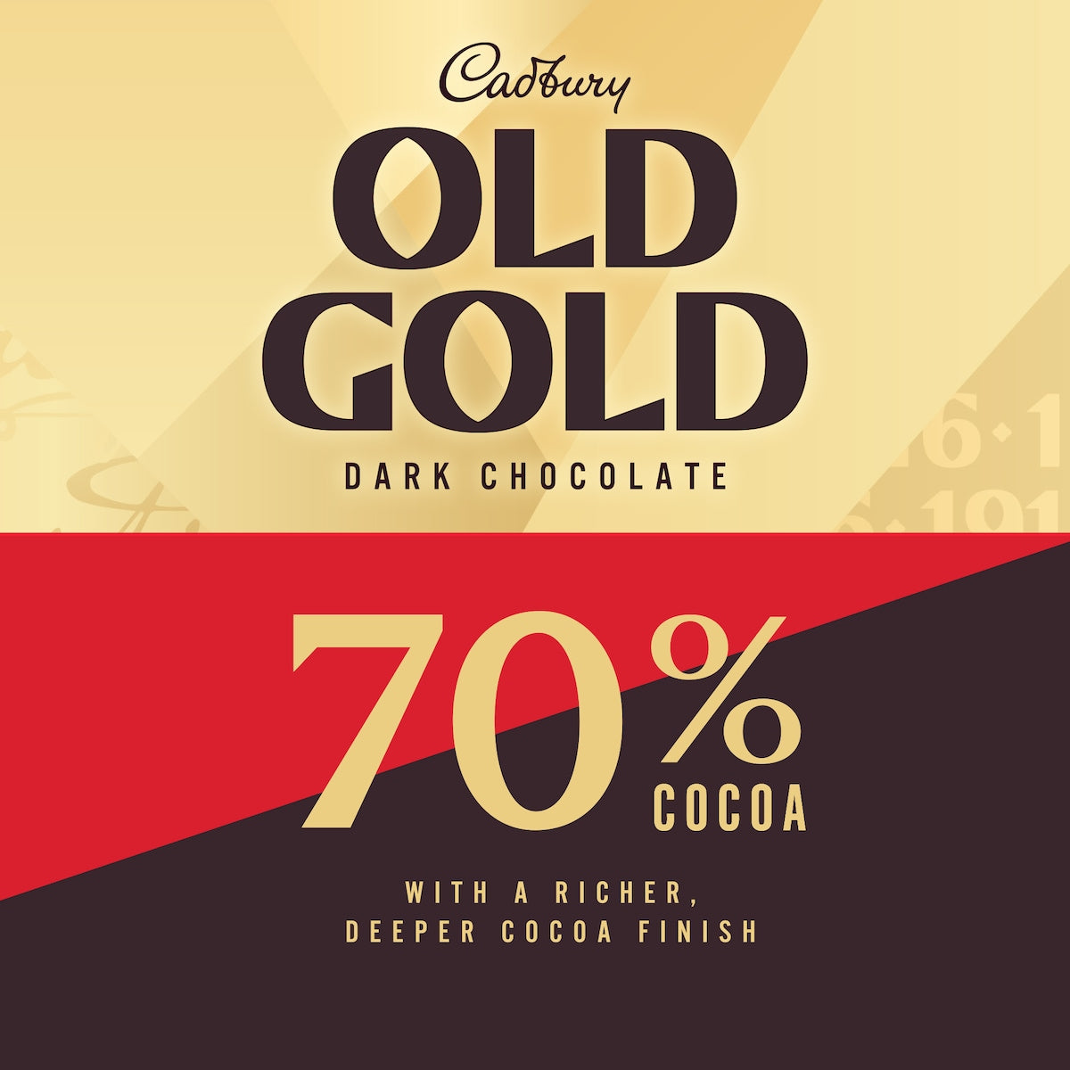 Cadbury Old Gold 70% Cocoa Dark Chocolate Block 165g