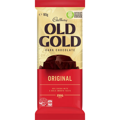 Cadbury Old Gold Original Dark Chocolate Block 165g