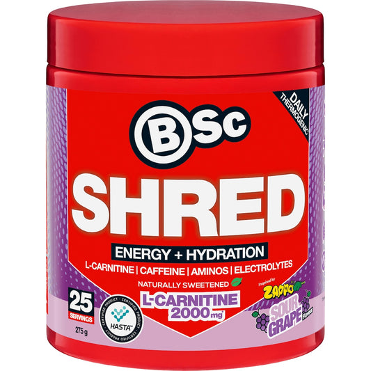 Bsc Zappo Shred Energy & Hydration Sour Grape 275g