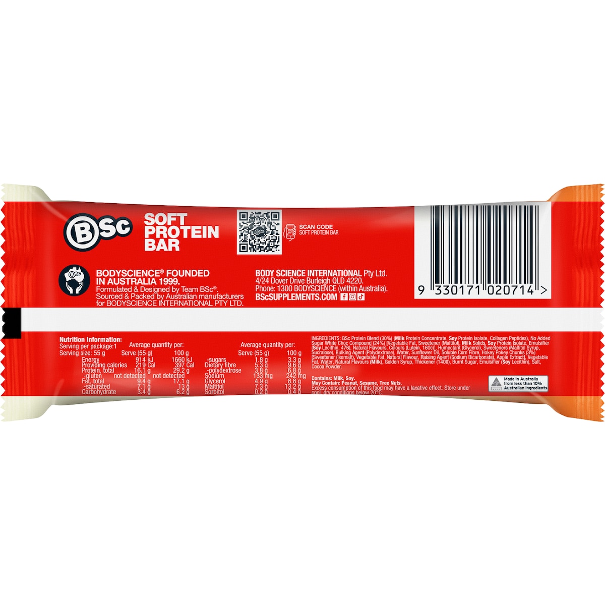 Bsc Soft Protein Bar Hokey Pokey Ice Cream 55g