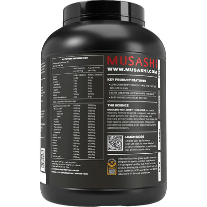 Musashi 100% Whey + Creatine Chocolate 2kg