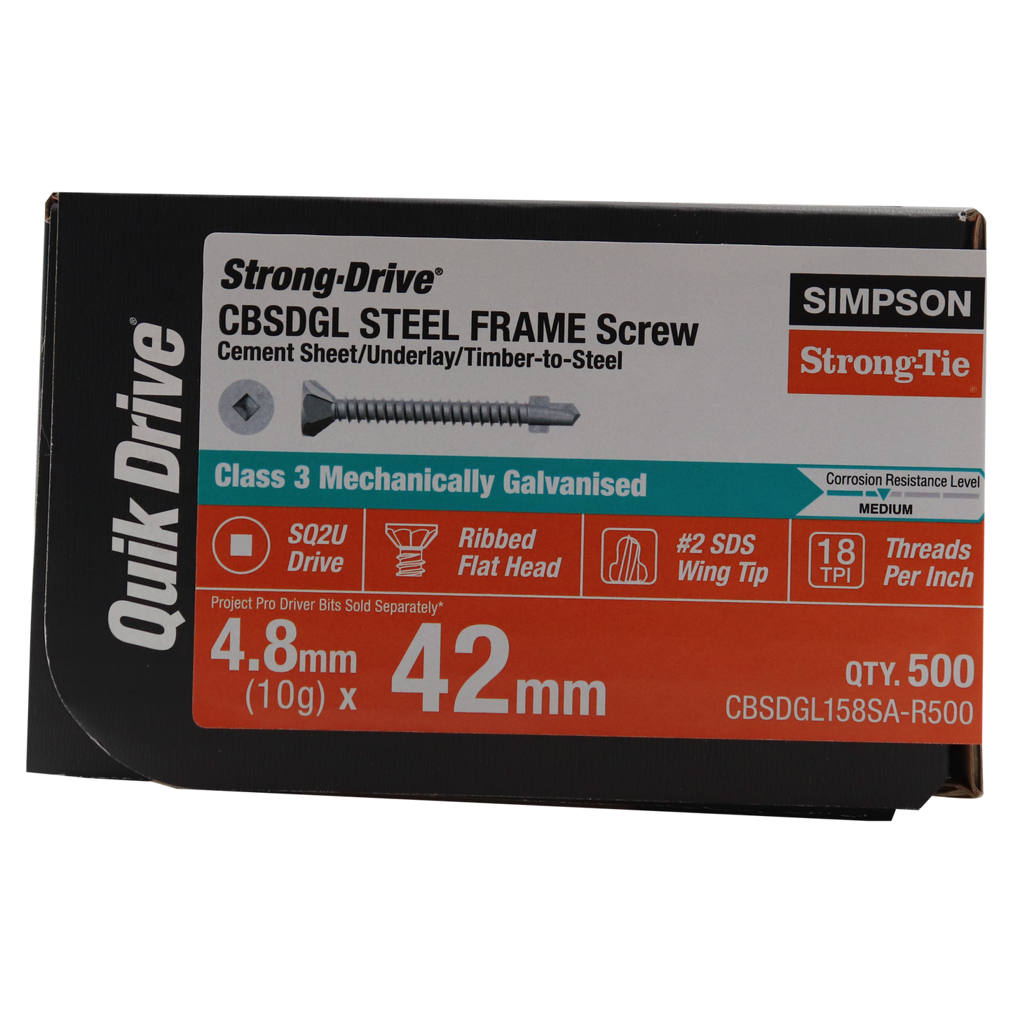 Simpson Strong Tie Collated Quik Drive Screw - 10 x 42mm - 500 Pack
