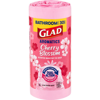 Glad Aromatics Cherry Blossom Bathroom Tidy Bags 30 Pack